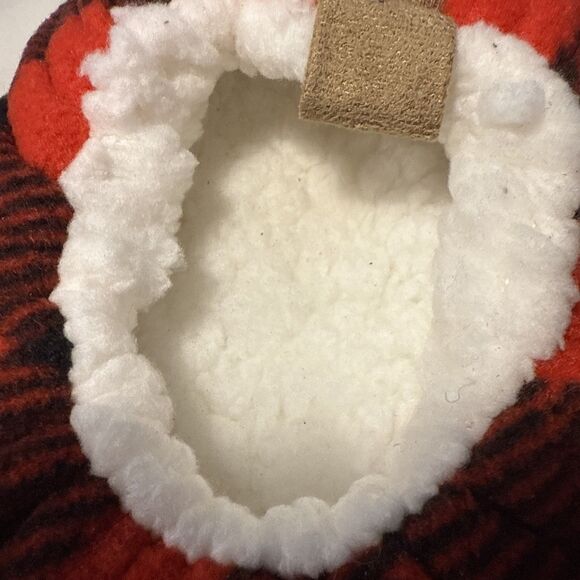 New Fuzzy Babba Men's Slipper Socks Size L/XL (Shoe 10-12) Buffalo Plaid - Picture 6 of 6